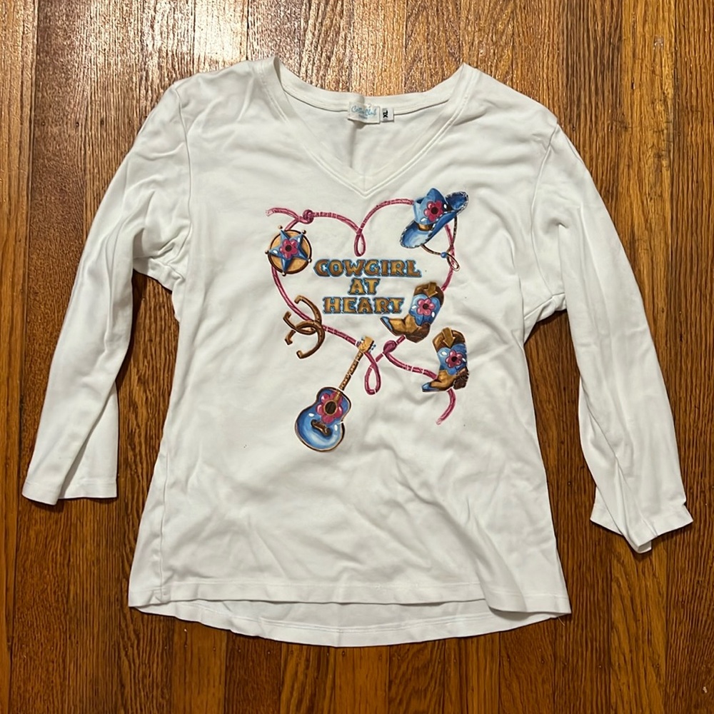 Cowgirl At Heart 3/4 Sleeve Women’s  Shirt